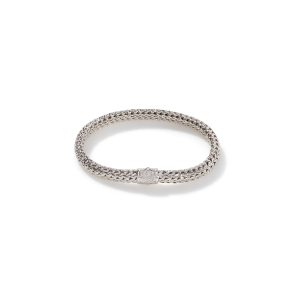 John Hardy Sterling Silver Icon .16CTW Diamond Pave Bracelet Kiefer Jewelers Lutz, FL
