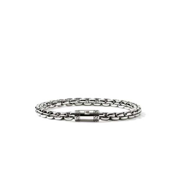 John Hardy Sterling Silver Box Chain Bracelet Image 3 Kiefer Jewelers Lutz, FL