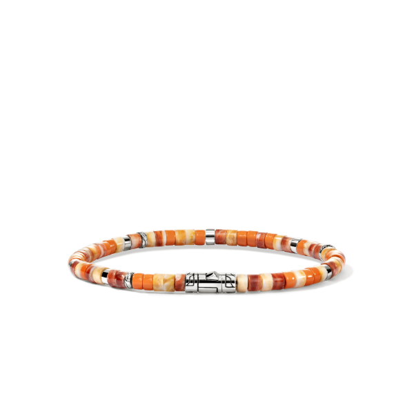 SS Heishi Orange and Red Spiny Oster Shell Bracelet by John Hardy Image 2 Kiefer Jewelers Lutz, FL