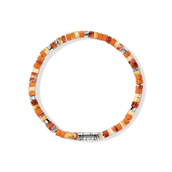 SS Heishi Orange and Red Spiny Oster Shell Bracelet by John Hardy Image 4 Kiefer Jewelers Lutz, FL