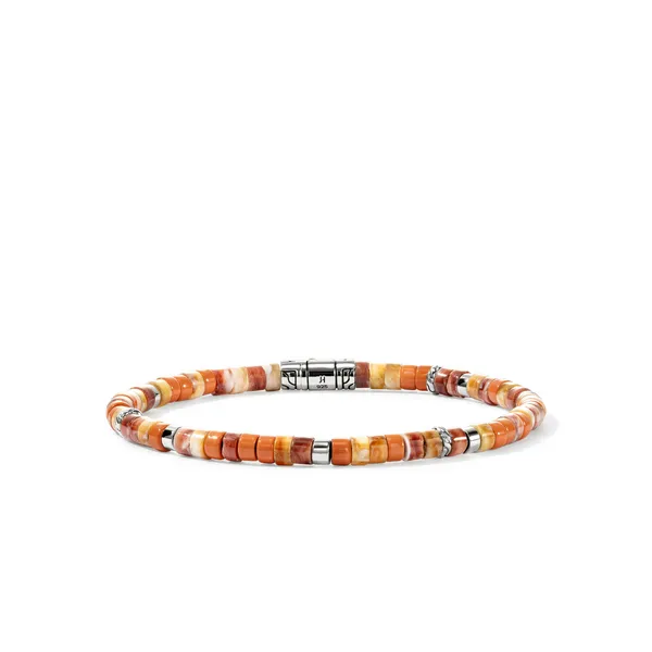 SS Heishi Orange and Red Spiny Oster Shell Bracelet by John Hardy Kiefer Jewelers Lutz, FL