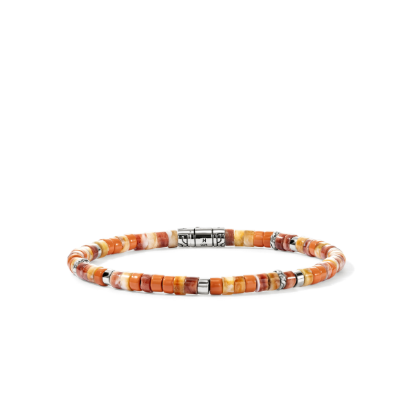 SS Heishi Orange and Red Spiny Oster Shell Bracelet by John Hardy Kiefer Jewelers Lutz, FL
