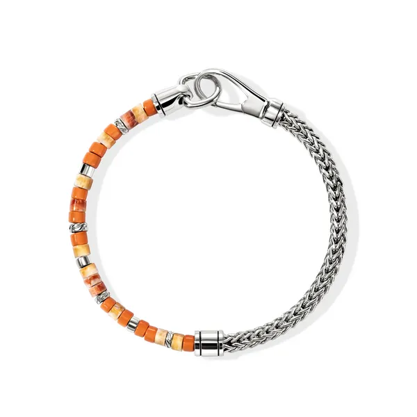 SS Heishi Orange and Red Spiny Oyster Bracelet Image 4 Kiefer Jewelers Lutz, FL