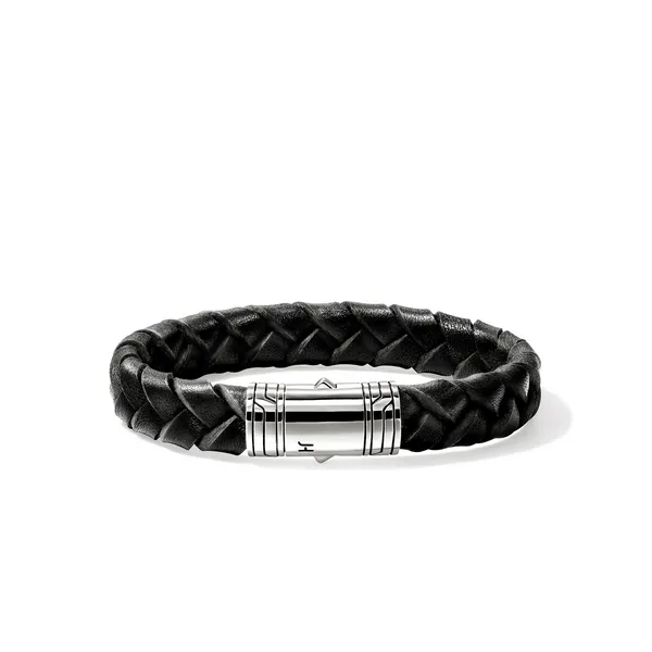 SS 10mm Braided Black Leather Bracelet by John Hardy Kiefer Jewelers Lutz, FL
