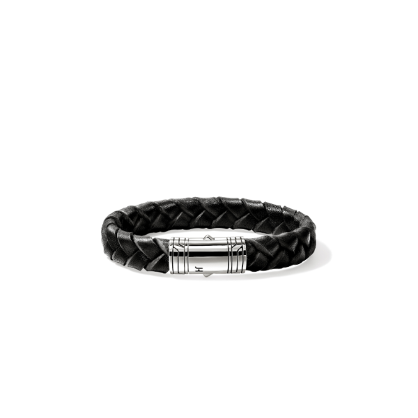 SS 10mm Braided Black Leather Bracelet by John Hardy Kiefer Jewelers Lutz, FL