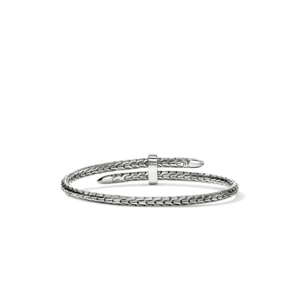 SS Spear Flex Cuff with Treated Black Sapphires by John Hardy Image 3 Kiefer Jewelers Lutz, FL