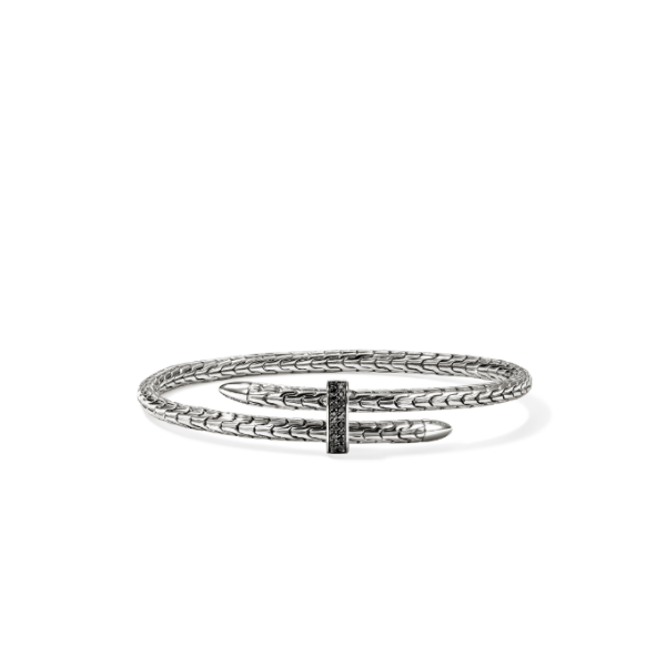 SS Spear Flex Cuff with Treated Black Sapphires by John Hardy Kiefer Jewelers Lutz, FL