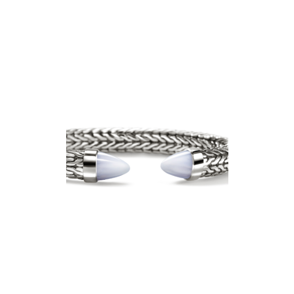 SS Spear 50 Blue Lace Agate Flex Cuff by John Hardy Image 2 Kiefer Jewelers Lutz, FL