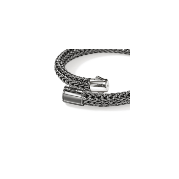 SS Icon 7.5MM Black Rhodium Medium Bracelet with Pusher Clasp by John Hardy Image 2 Kiefer Jewelers Lutz, FL