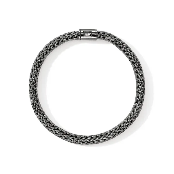 SS Icon 7.5MM Black Rhodium Medium Bracelet with Pusher Clasp by John Hardy Image 3 Kiefer Jewelers Lutz, FL