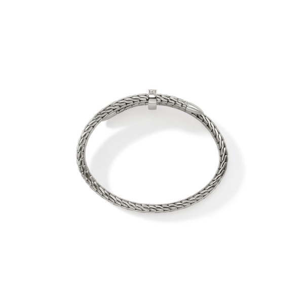 John Hardy SS and Diamond Pave Spear Flex Cuff Image 5 Kiefer Jewelers Lutz, FL