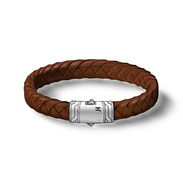 SS Brown Leather Braided Bracelet by John Hardy Kiefer Jewelers Lutz, FL
