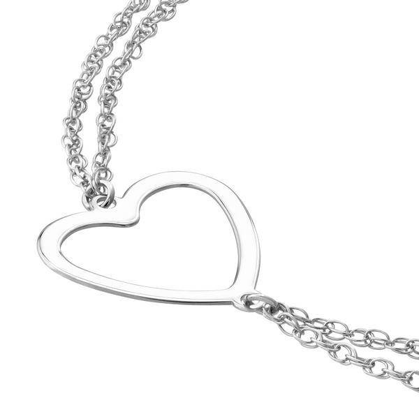 SS Sideways Open Heart Bracelet Image 2 Kiefer Jewelers Lutz, FL