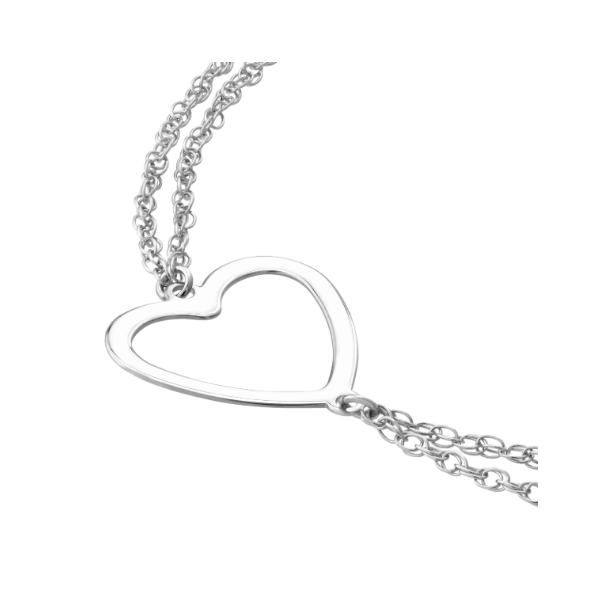 SS Sideways Open Heart Bracelet Image 2 Kiefer Jewelers Lutz, FL
