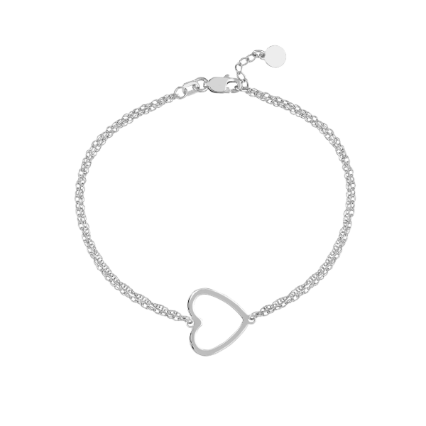 SS Sideways Open Heart Bracelet Kiefer Jewelers Lutz, FL