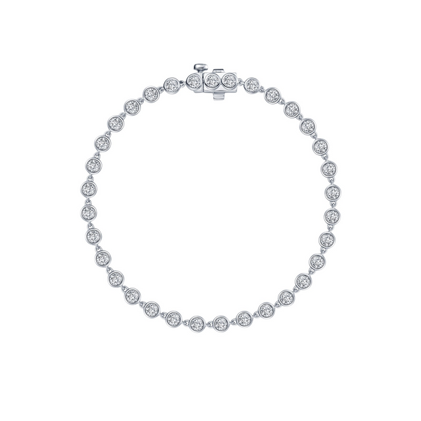SS 3.3CTW Simulated Diamond Bezel Set Tennis Bracelet by Lafonn Kiefer Jewelers Lutz, FL