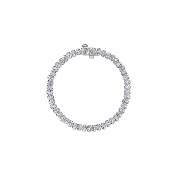 SS 5.5CTW Simulated Diamond Half Bezel Set Tennis Bracelet by Lafonn Kiefer Jewelers Lutz, FL