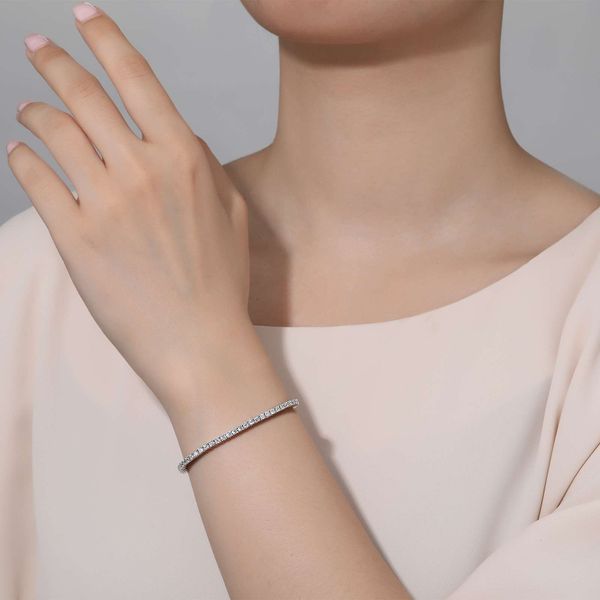 Sterling Silver 2.5 CTW Simulated DiamondTennis Bracelet Image 2 Kiefer Jewelers Lutz, FL