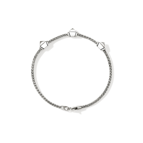 SS Icon Three Station Icon Stud Bracelet by John Hardy Image 3 Kiefer Jewelers Lutz, FL
