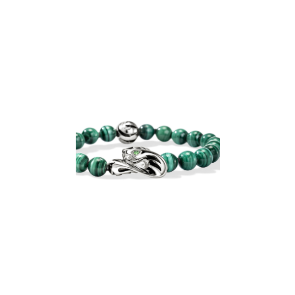 SS Legends of Cobra Malachite Bracelet by John Hardy Image 2 Kiefer Jewelers Lutz, FL