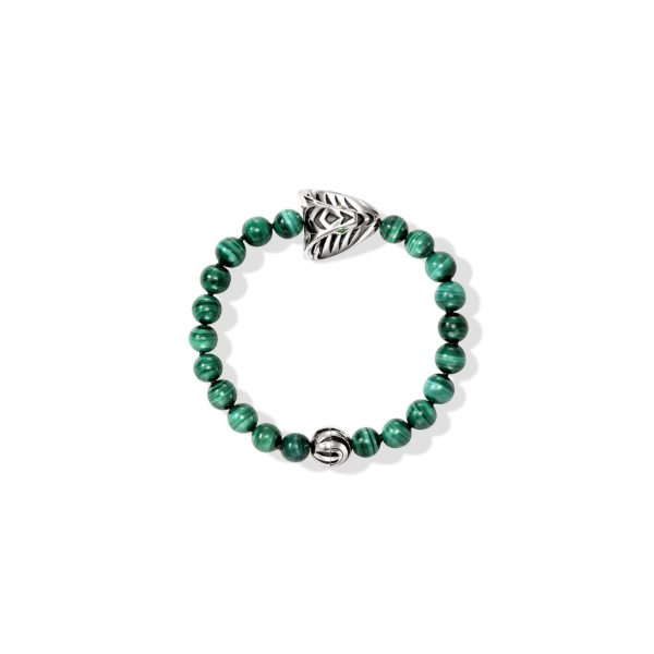 SS Legends of Cobra Malachite Bracelet by John Hardy Image 3 Kiefer Jewelers Lutz, FL