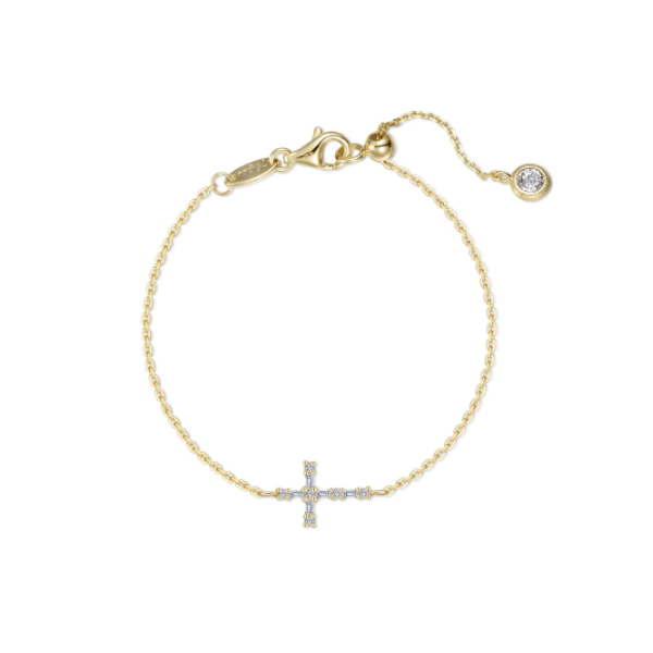 SS/GP 0.16CTW Simulated Diamond Cross Bracelet by Lafonn Kiefer Jewelers Lutz, FL