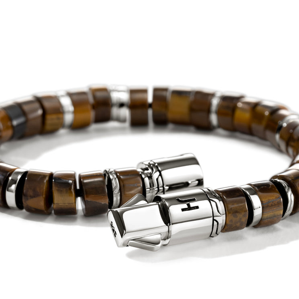 SS Heishi Tiger Eye Bead Bracelet by John Hardy Image 2 Kiefer Jewelers Lutz, FL