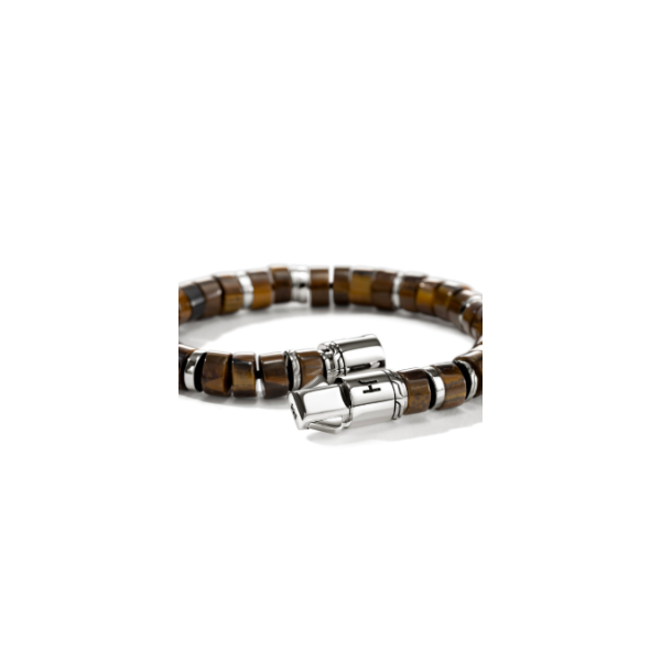 SS Heishi Tiger Eye Bead Bracelet by John Hardy Image 2 Kiefer Jewelers Lutz, FL