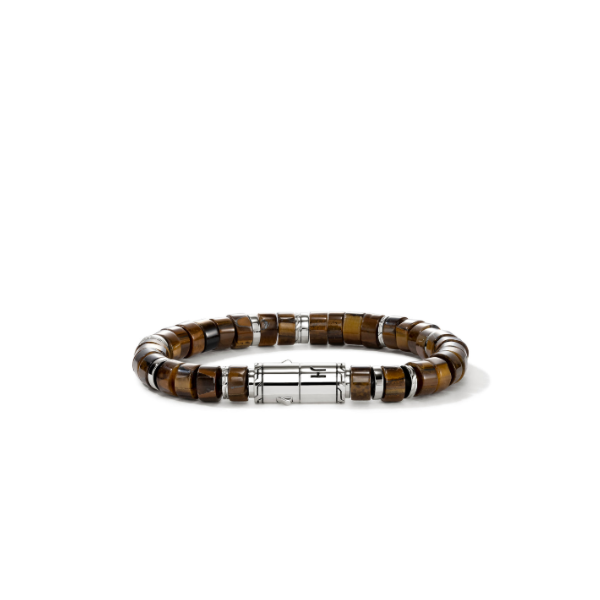 SS Heishi Tiger Eye Bead Bracelet by John Hardy Kiefer Jewelers Lutz, FL