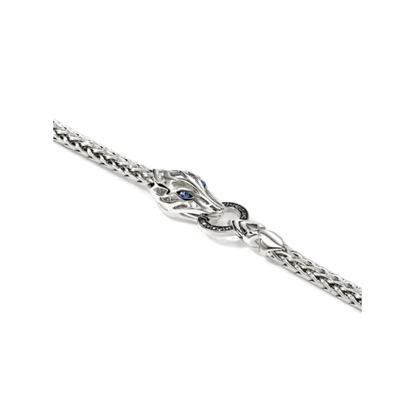SS Naga Slim Bracelet with Black and Blue Sapphires by John Hardy Image 2 Kiefer Jewelers Lutz, FL