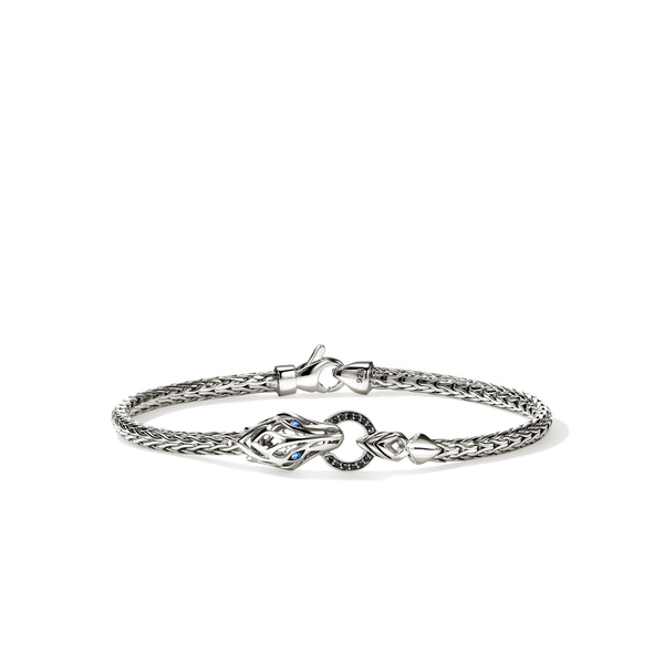 SS Naga Slim Bracelet with Black and Blue Sapphires by John Hardy Kiefer Jewelers Lutz, FL