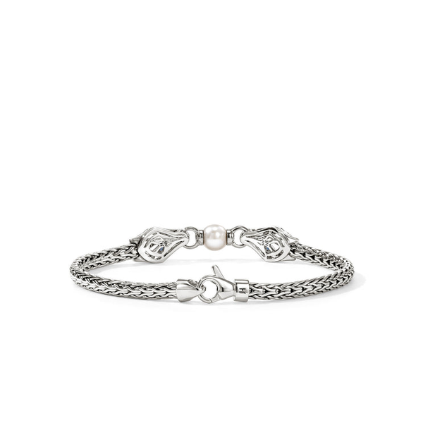 SS Naga Slim Bracelet with Cultered Pearl Bracelet by John Hardy Image 4 Kiefer Jewelers Lutz, FL