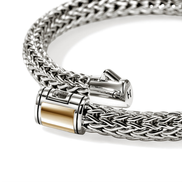 SS/14KY Icon 6.5MM Small Bracelet with Pusher Clasp by John Hardy Image 2 Kiefer Jewelers Lutz, FL