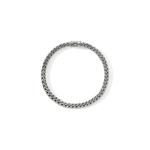 SS/14KY Icon 6.5MM Small Bracelet with Pusher Clasp by John Hardy Image 3 Kiefer Jewelers Lutz, FL