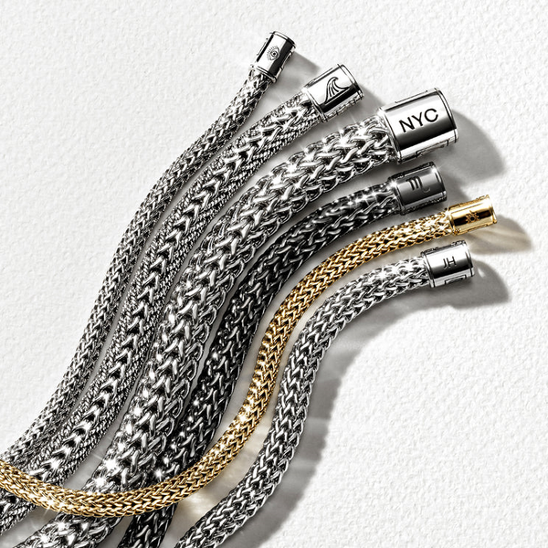 SS/14KY Icon 6.5MM Small Bracelet with Pusher Clasp by John Hardy Image 5 Kiefer Jewelers Lutz, FL