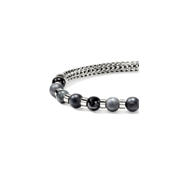 SS 5MM Black Onyx, Hematite, and Eagle Eye Beaded Bracelet by John Hardy Image 2 Kiefer Jewelers Lutz, FL