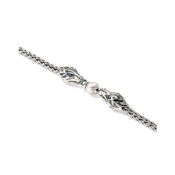 SS Naga Slim Bracelet with Cultered Pearl Bracelet by John Hardy Image 2 Kiefer Jewelers Lutz, FL