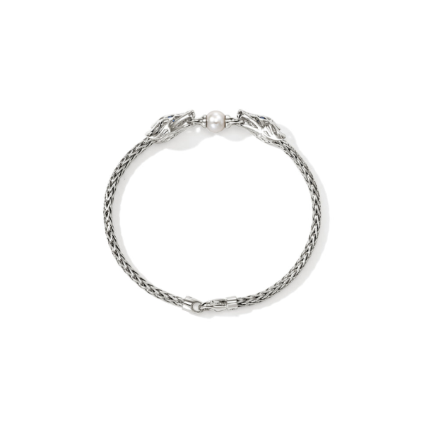 SS Naga Slim Bracelet with Cultered Pearl Bracelet by John Hardy Image 3 Kiefer Jewelers Lutz, FL