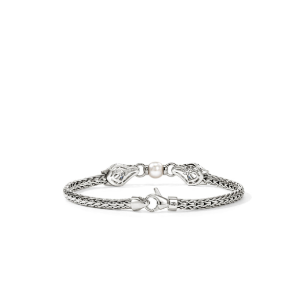 SS Naga Slim Bracelet with Cultered Pearl Bracelet by John Hardy Image 4 Kiefer Jewelers Lutz, FL