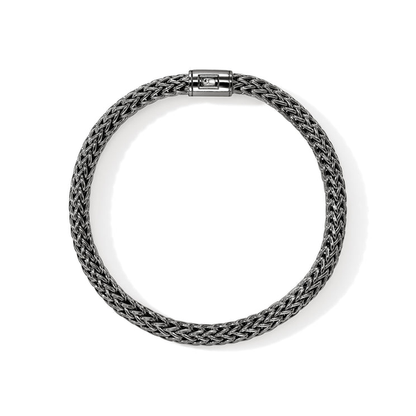 SS Icon 7.5MM Black Rhodium Medium Bracelet with Pusher Clasp by John Hardy Image 3 Kiefer Jewelers Lutz, FL