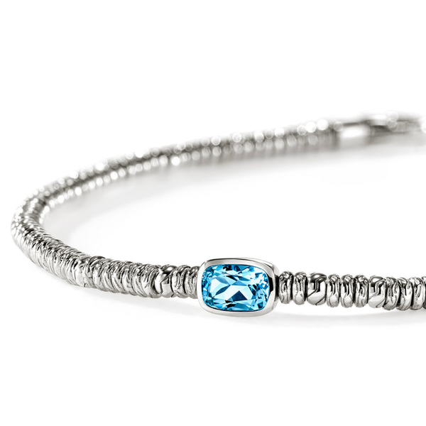 SS Heishi Swiss Blue Topaz Rondell Bracelet by John Hardy Image 2 Kiefer Jewelers Lutz, FL