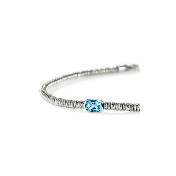 SS Heishi Swiss Blue Topaz Rondell Bracelet by John Hardy Image 2 Kiefer Jewelers Lutz, FL