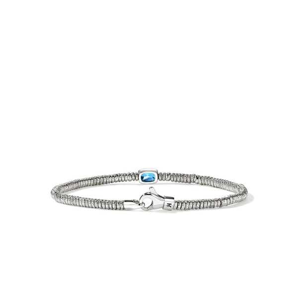 SS Heishi Swiss Blue Topaz Rondell Bracelet by John Hardy Image 3 Kiefer Jewelers Lutz, FL