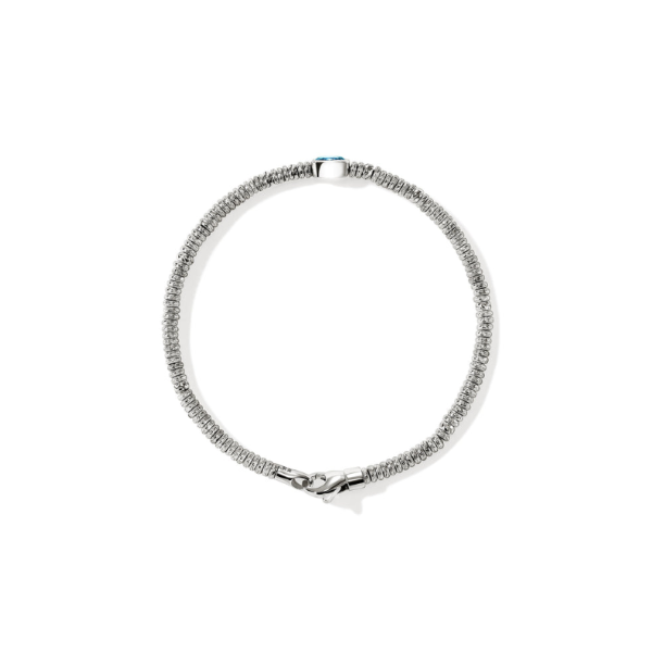 SS Heishi Swiss Blue Topaz Rondell Bracelet by John Hardy Image 4 Kiefer Jewelers Lutz, FL
