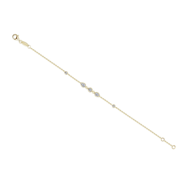 SS/GP 0.57CTW Simulated Diamond Teardrop Station Bracelet by Lafonn Image 2 Kiefer Jewelers Lutz, FL