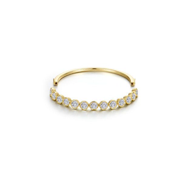 SS/GP 5.98CTW Simulated Diamond Continuum Blossom Cradle Bangle Topper by Lafonn Image 2 Kiefer Jewelers Lutz, FL