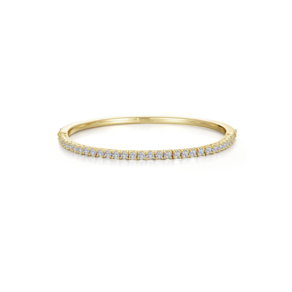 SS/GP 1.55CTW Simulated Diamond Continuum Tennis Bangle Topper by Lafonn Image 3 Kiefer Jewelers Lutz, FL