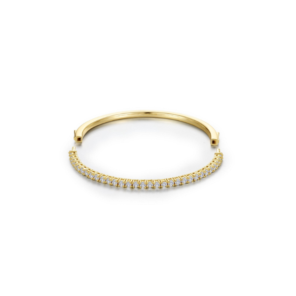 SS/GP 1.55CTW Simulated Diamond Continuum Tennis Bangle Topper by Lafonn Image 2 Kiefer Jewelers Lutz, FL