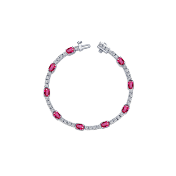 SS Lab Grown Ruby and Simulated Diamond Bracelet by Lafonn Kiefer Jewelers Lutz, FL
