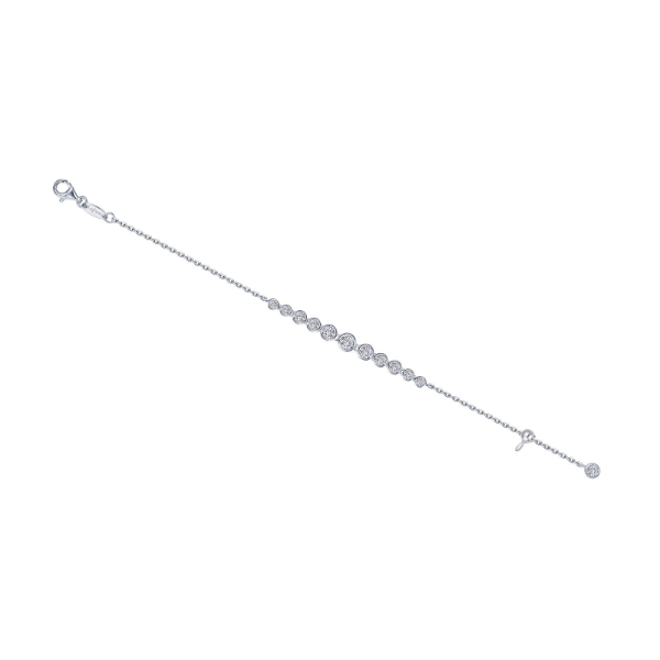 SS 0.96CTW Simulated Diamond Graduated Bezel Set Bracelet by Lafonn Image 2 Kiefer Jewelers Lutz, FL